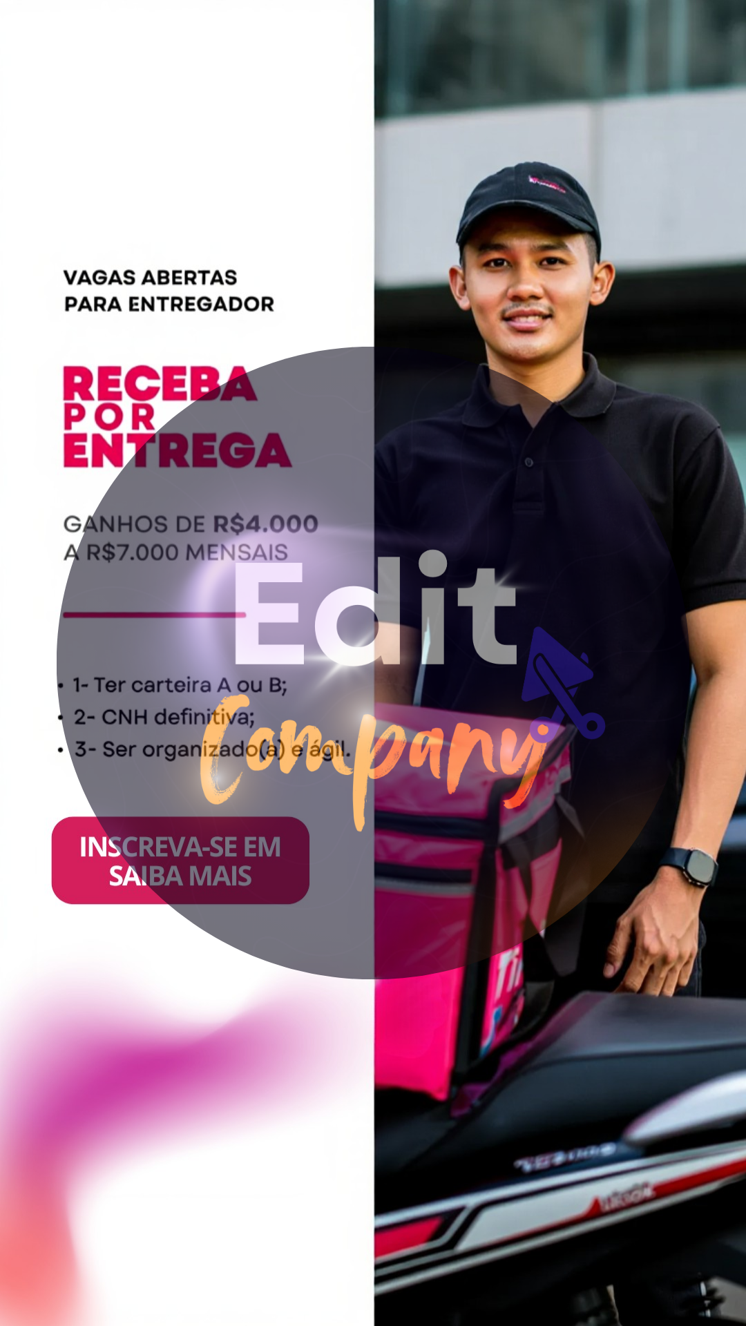 Anúncio de Entregador 8